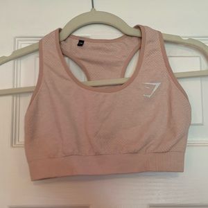 Gymshark light pink sports bra